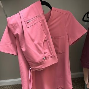 LIMITED EDITION BREAST CANCER PINK FIGS SET: one pocket top and kade pant